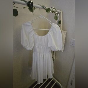 Elegant white off shoulder dress